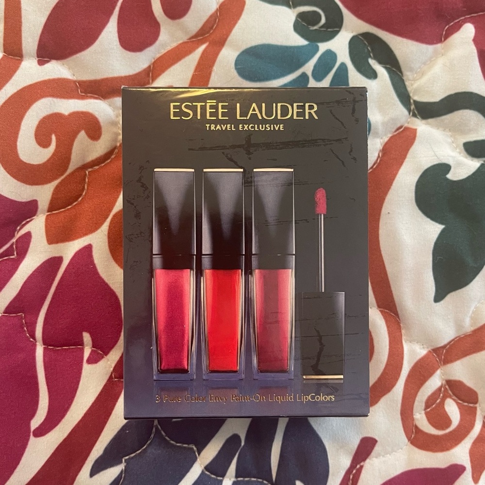 Estée Lauder Travel Exclusive 3 Pure Color Envy Paint-On Liquid LipColors NEW!